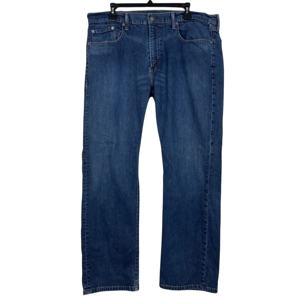 Levis‎ 559 Relaxed Straight 38x30 Baggy Stretch Medium Wash Denim Blue Jeans Zip